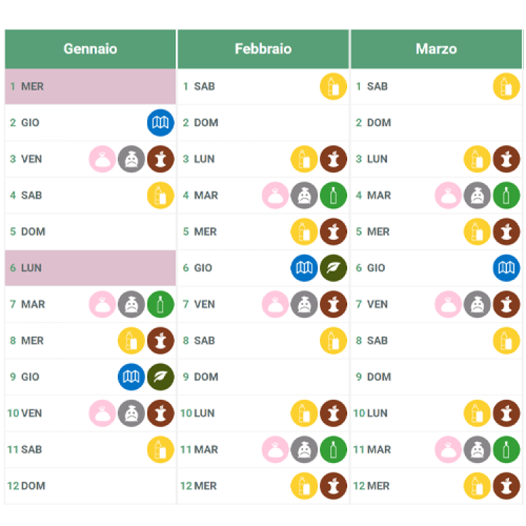 <h3>Visualizzazione mensile o semestrale</h3>